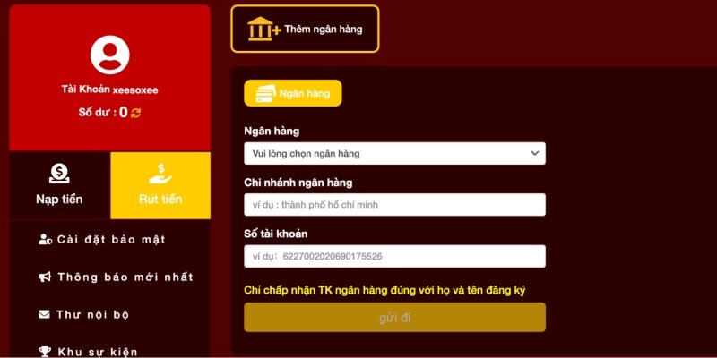 Điều kiện chung khi rút tiền 33WIN cho người mới